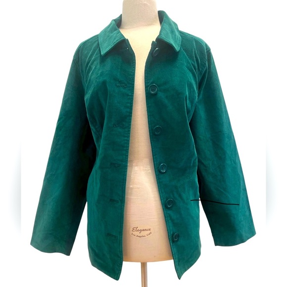 Elegant Emerald Green Pea Coat for Women - Picture 5 of 10